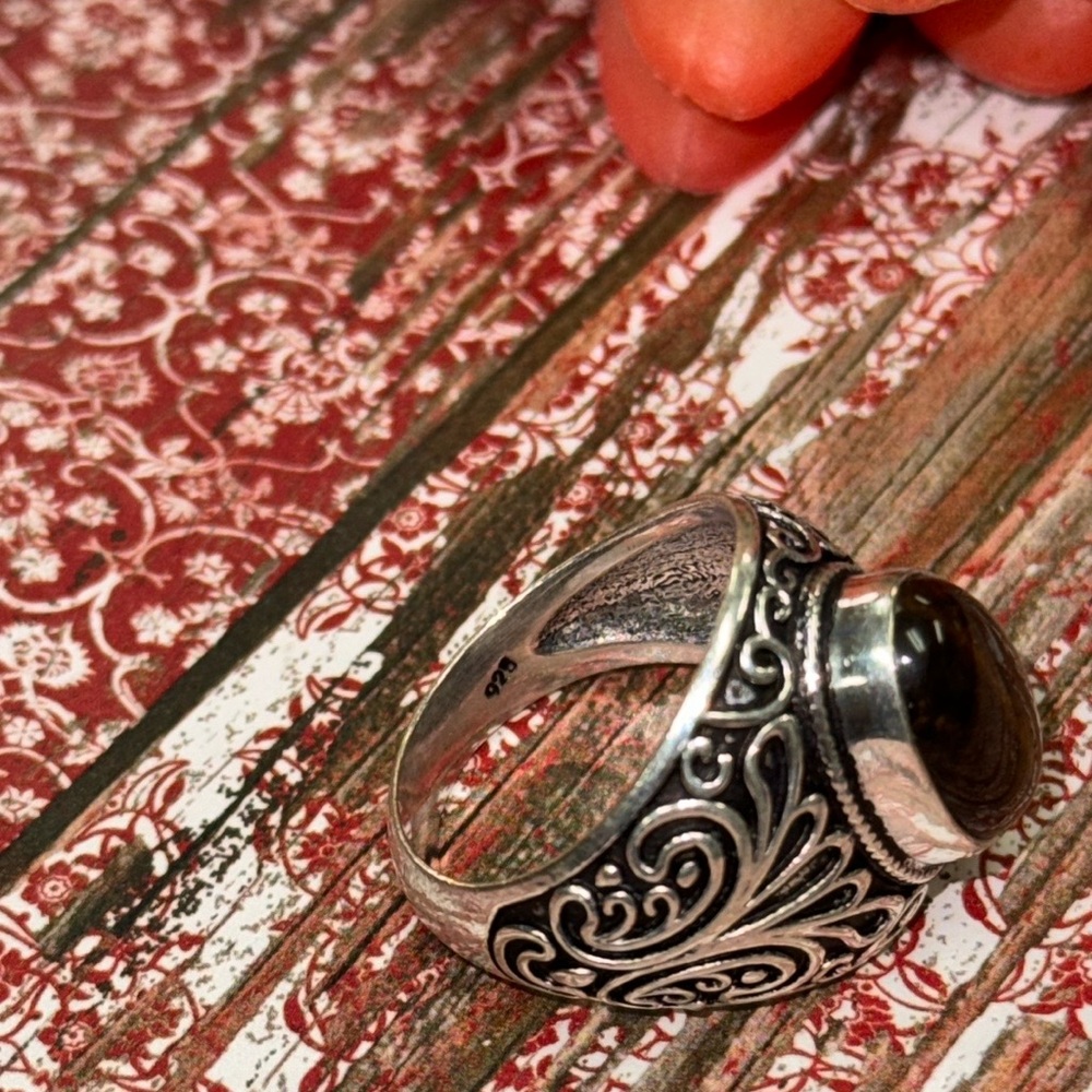 Silver Tiger Eye Silver Ring - image 6